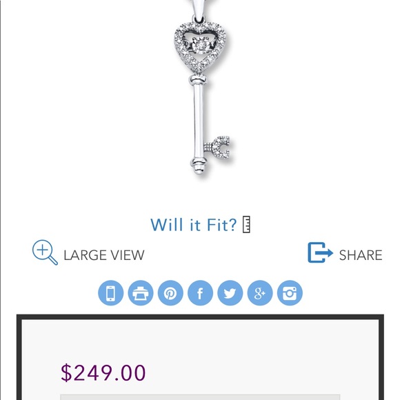 Kay Jewelers Jewelry Kays Dancing Diamond Key Necklace Poshmark
